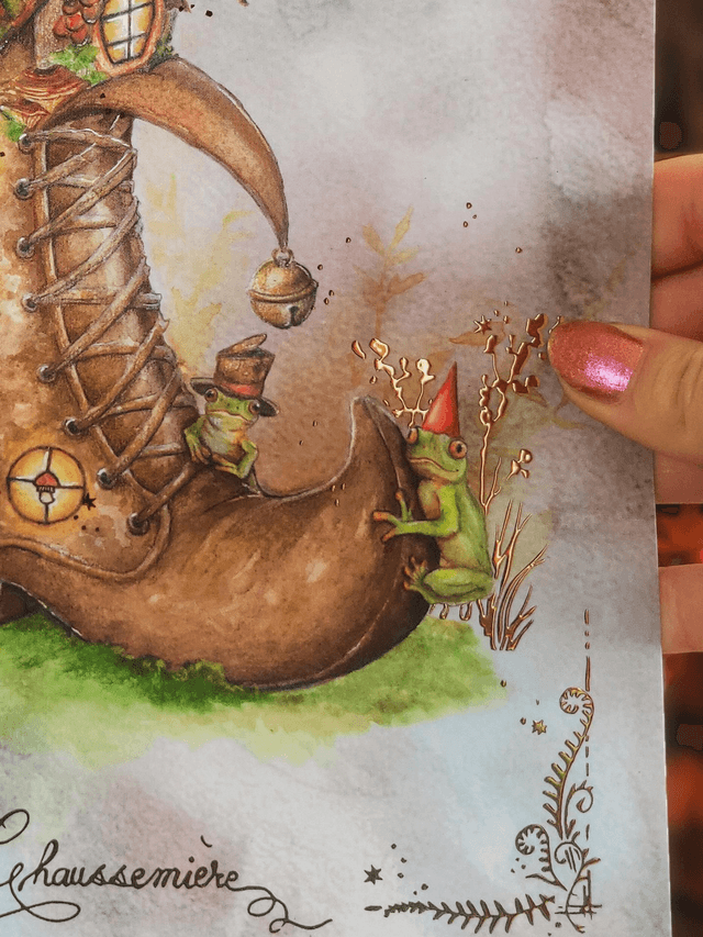 Affiche A4 - La Chaussemière aux grenouilles - dorure