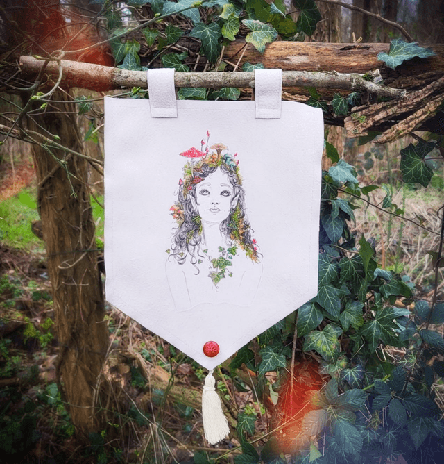 Blason blanc &quot;Elfe des bois&quot;