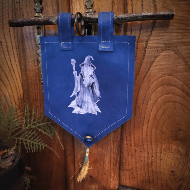 Mini blason &quot;Le magicien bleu&quot;